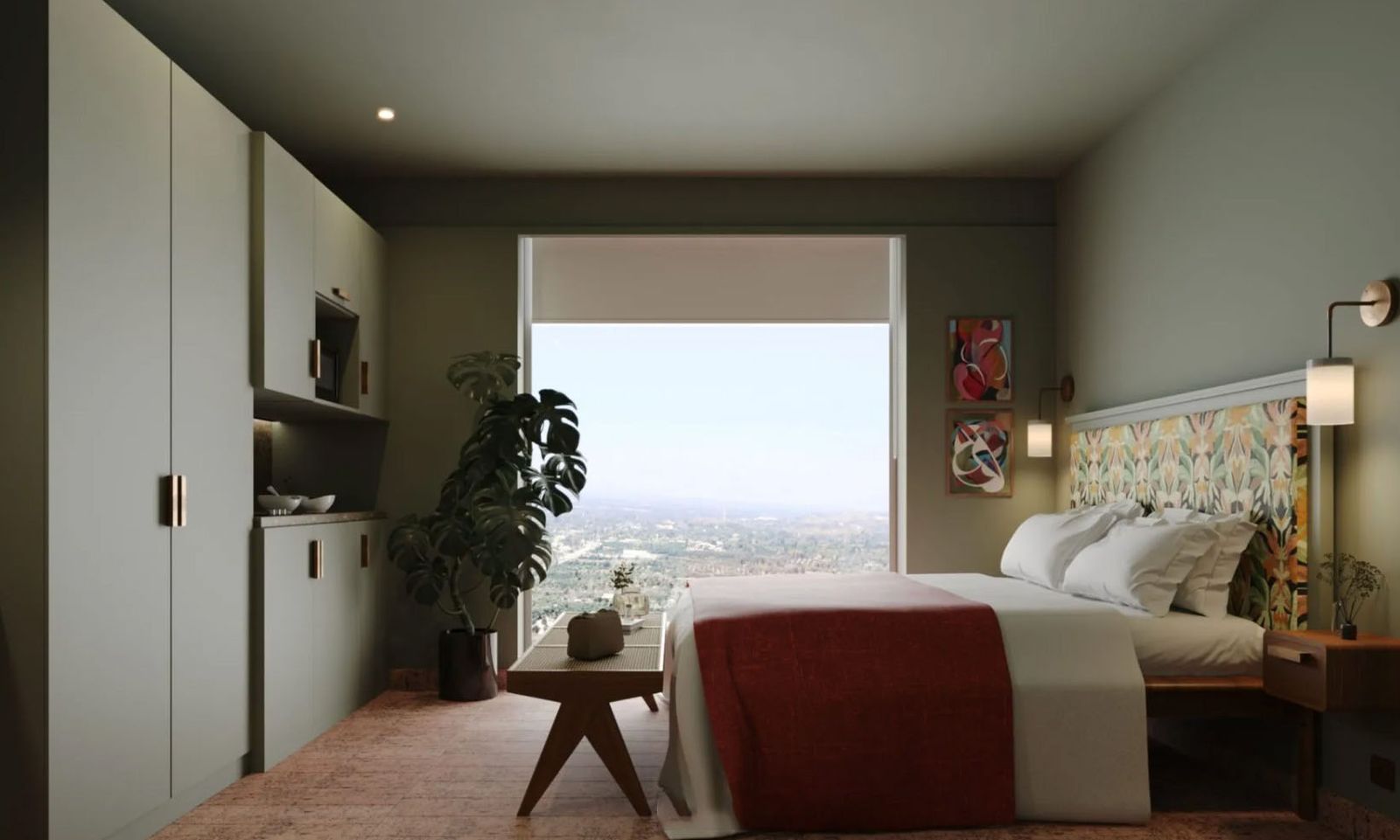 Studio room with window seat and city view