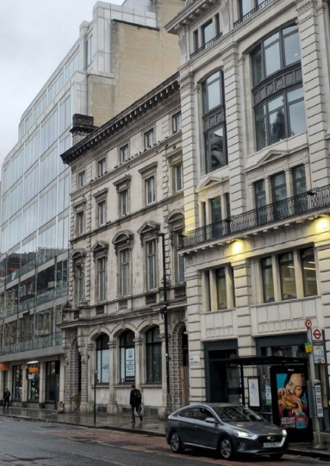 Existing Grade II listed fa&ccedil;ade on High Holborn