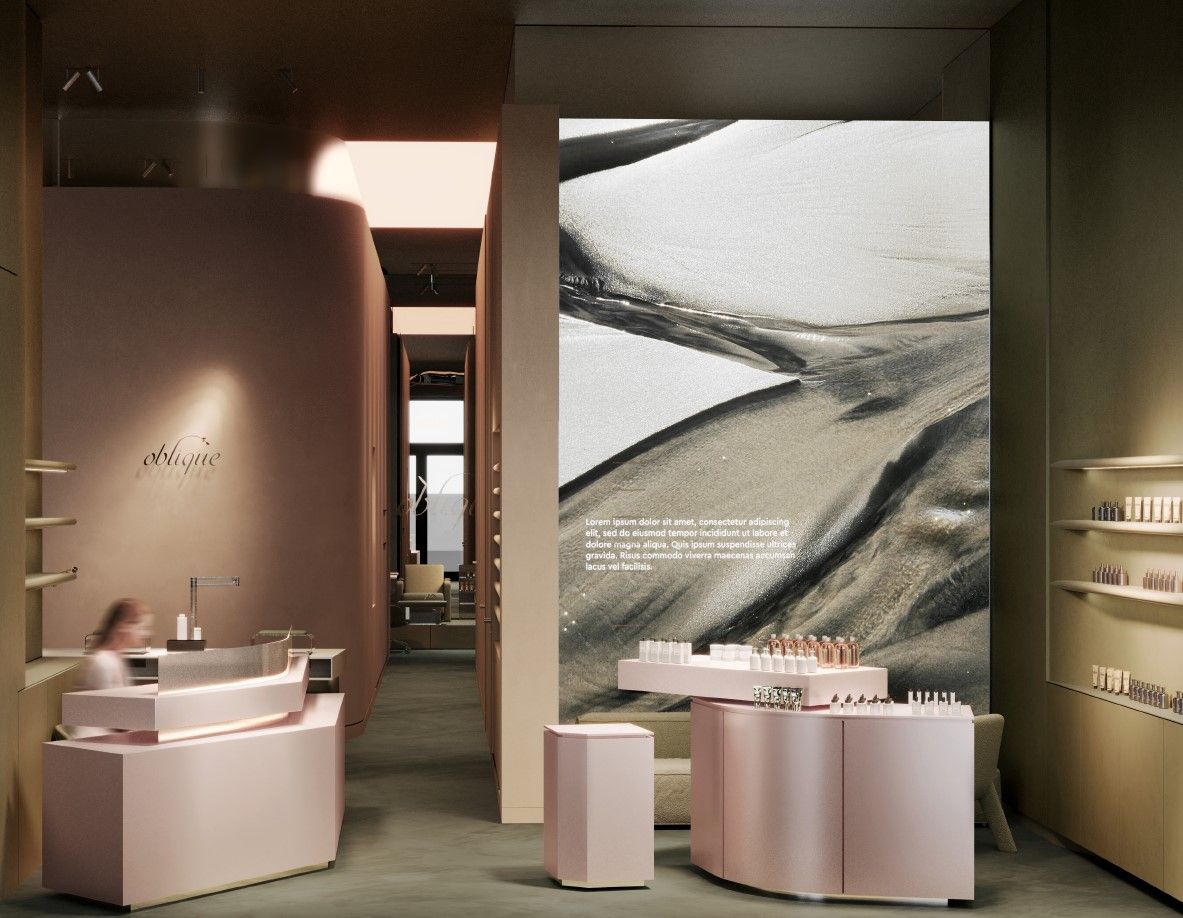 Reception counter and retail display