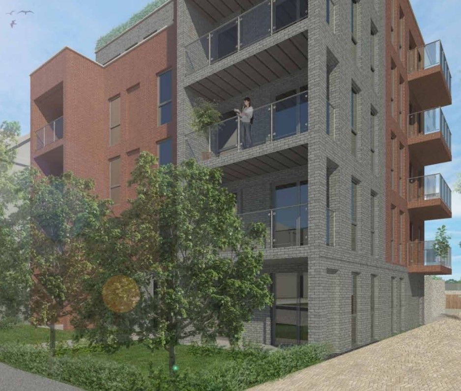 Rear elevation and balconies